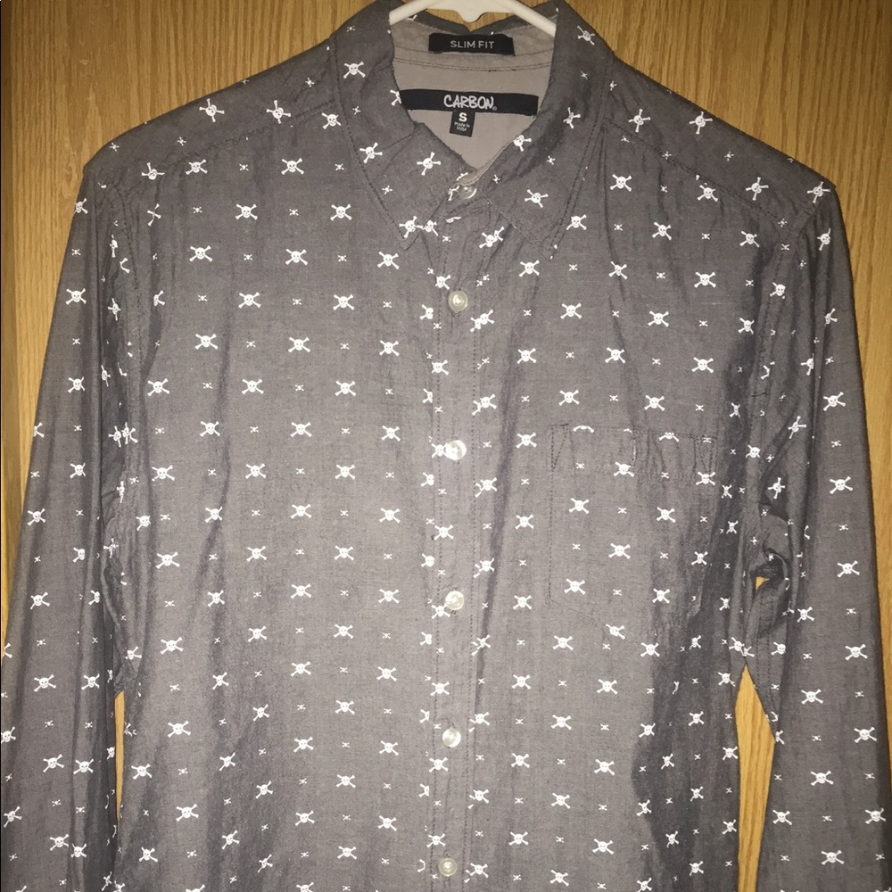 Carbon Small Fancy Skull Dress Shirt